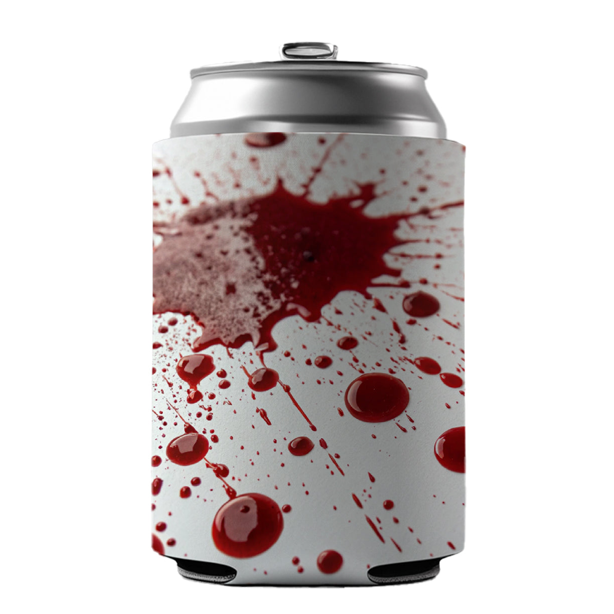 Close-Up Blood Splatters Can Cooler Beer Soda Drink Insulated Holder Sleeve Hugger