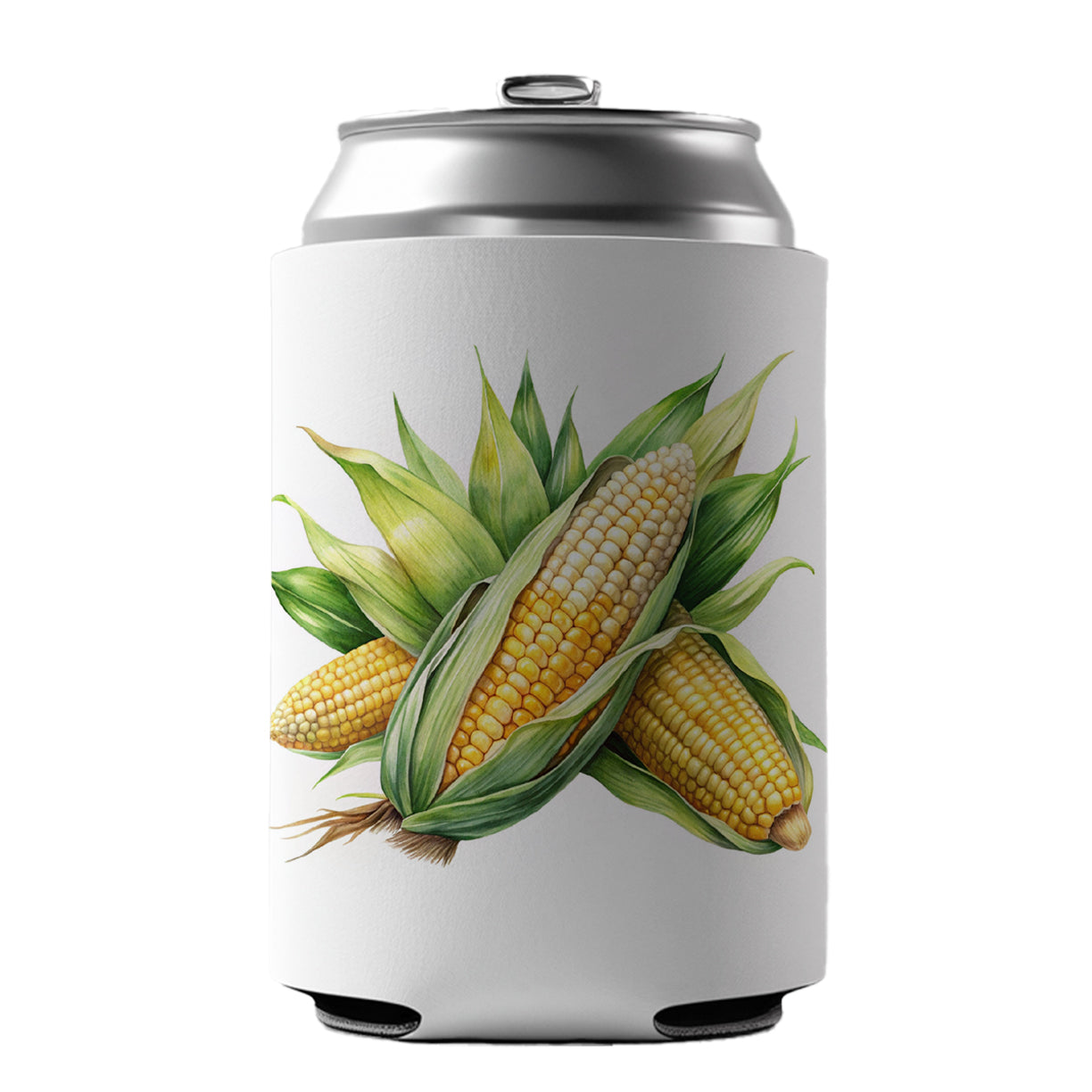 Ears of Corn Watercolor Can Cooler Beer Soda Drink Insulated Holder Sleeve Hugger
