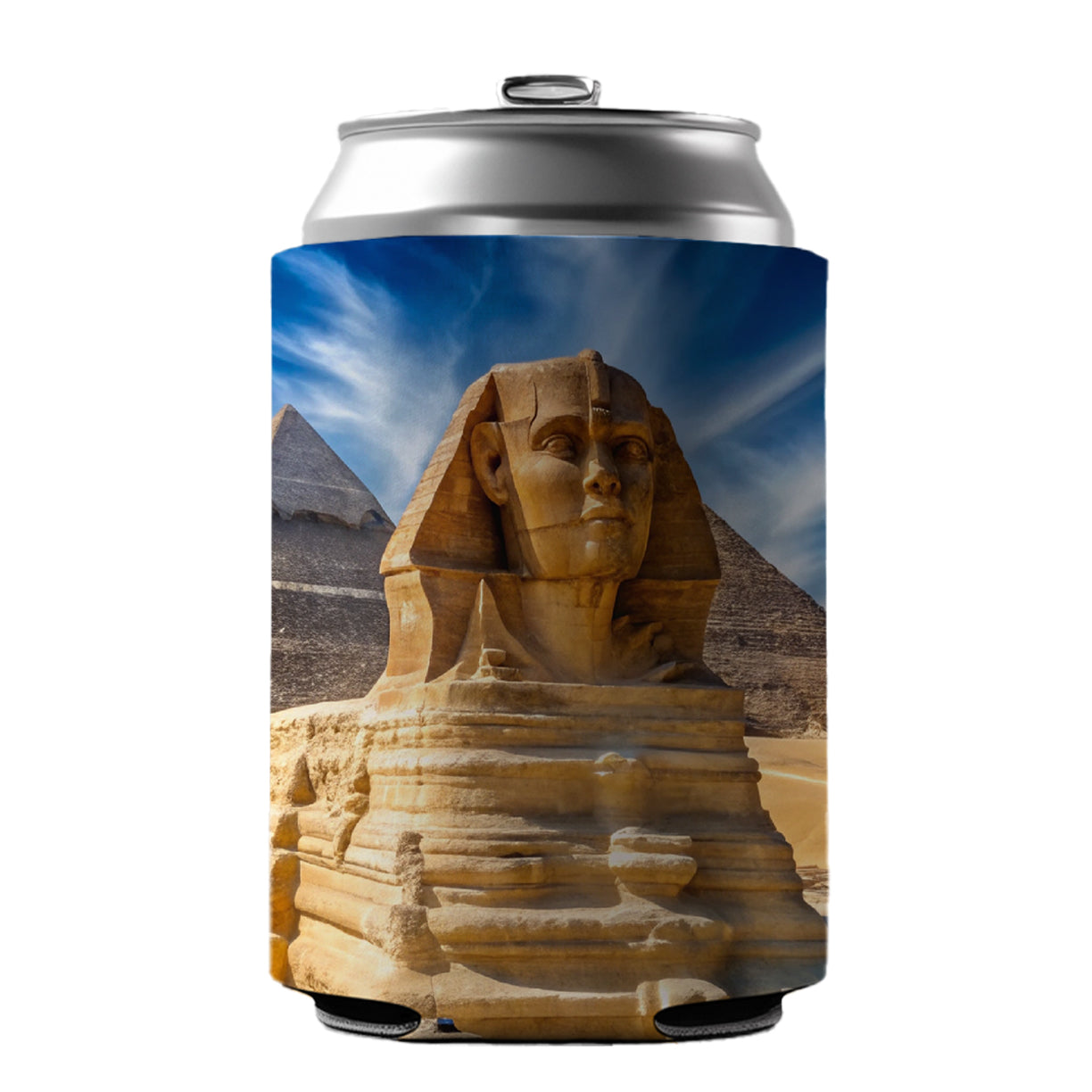 Great Sphinx Of Giza Pyramids Egypt Can Cooler Beer Soda Drink Insulated Holder Sleeve Hugger