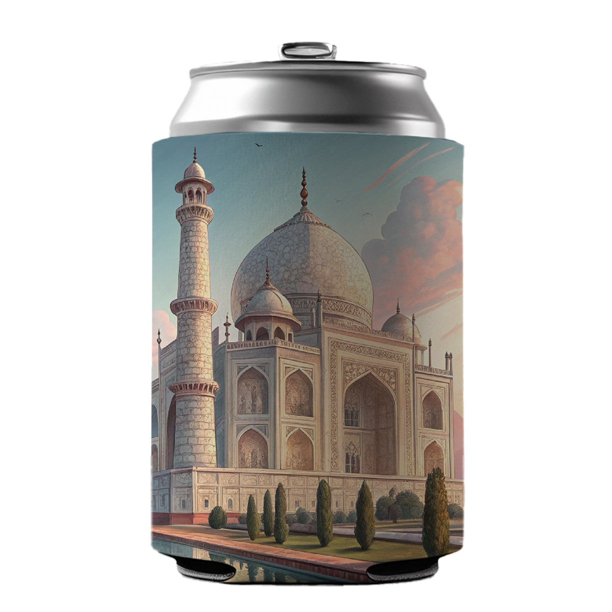 Taj Mahal India Can Cooler Beer Soda Drink Insulated Holder Sleeve Hugger