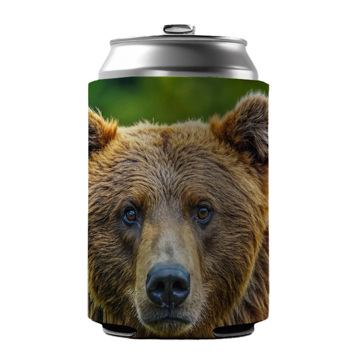 Brown Bear Can Cooler Beer Soda Drink Insulated Holder Sleeve Hugger
