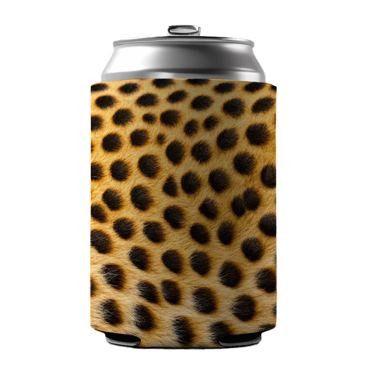 Cheetah Spots Fur Pattern Can Cooler Beer Soda Drink Insulated Holder Sleeve Hugger