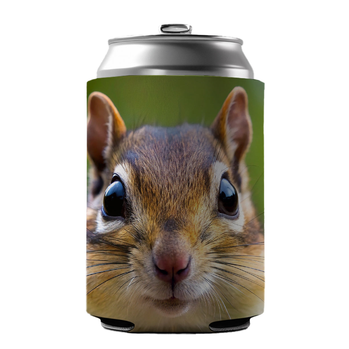Chipmunk Face Can Cooler Beer Soda Drink Insulated Holder Sleeve Hugger