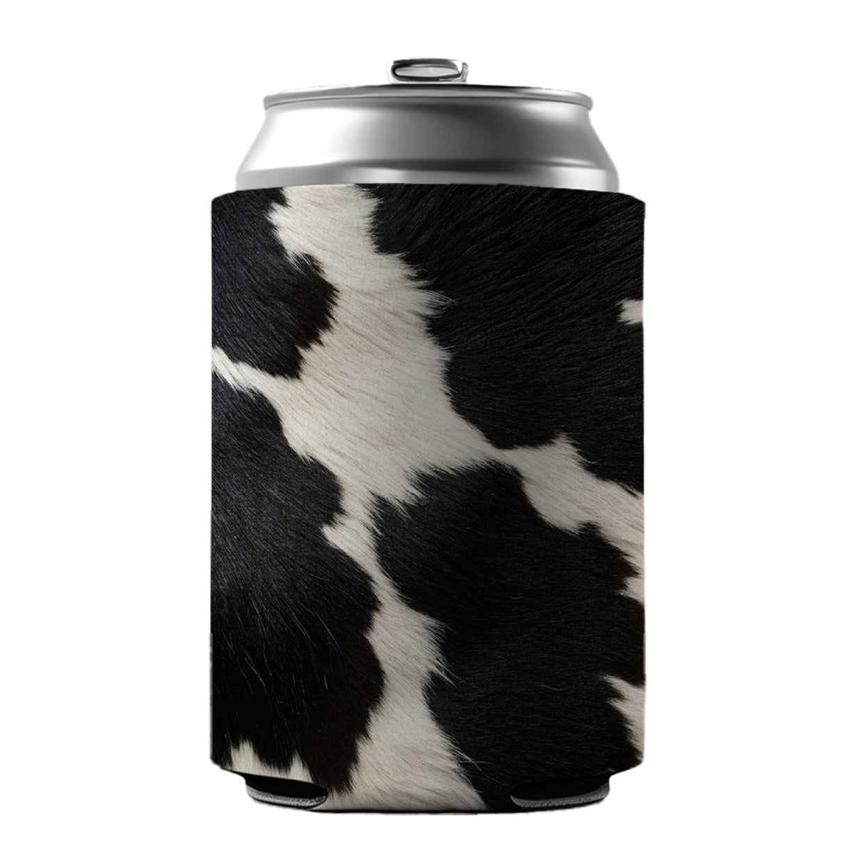 Cow Pattern Black and White Can Cooler Beer Soda Drink Insulated Holder Sleeve Hugger