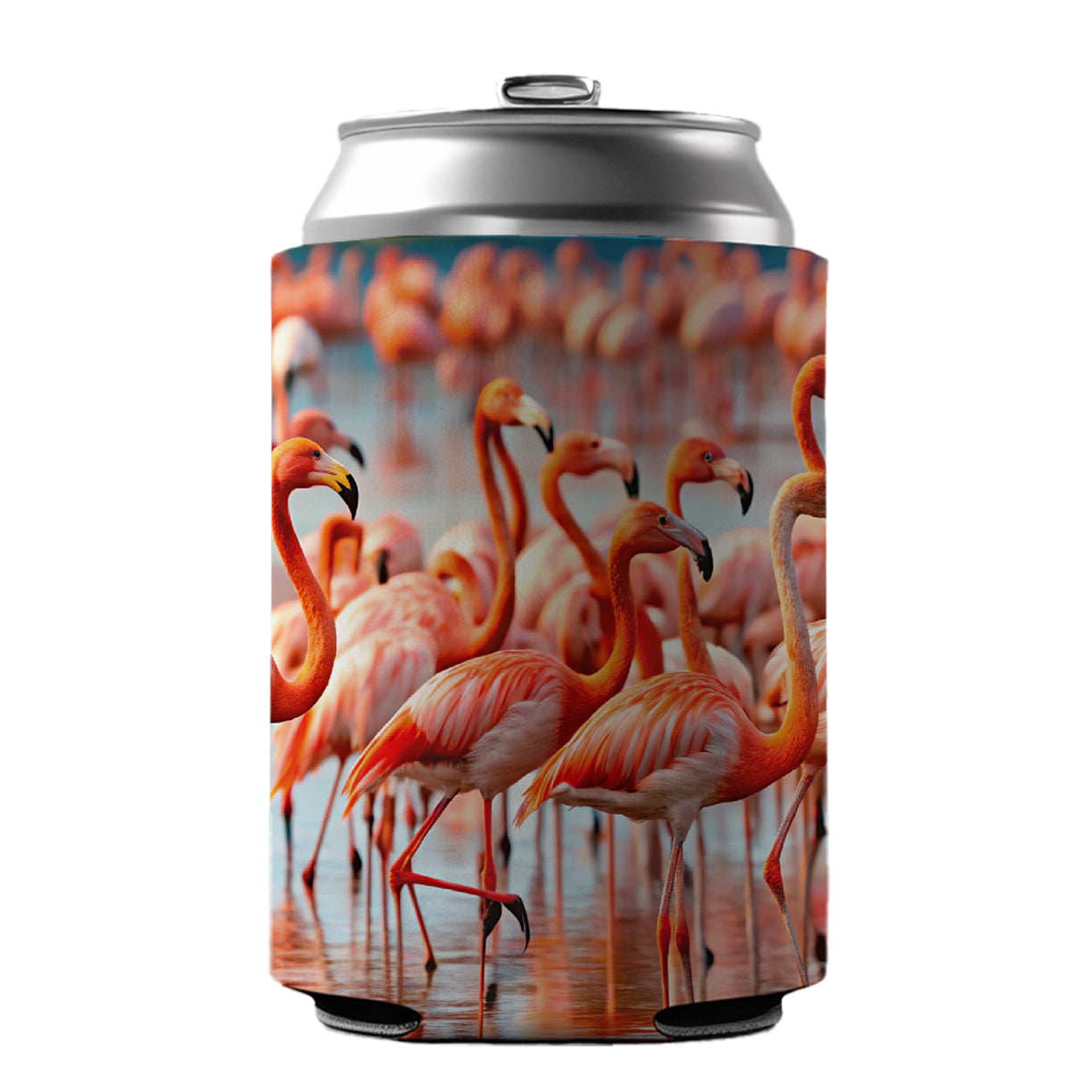 Flamingos Can Cooler Beer Soda Drink Insulated Holder Sleeve Hugger