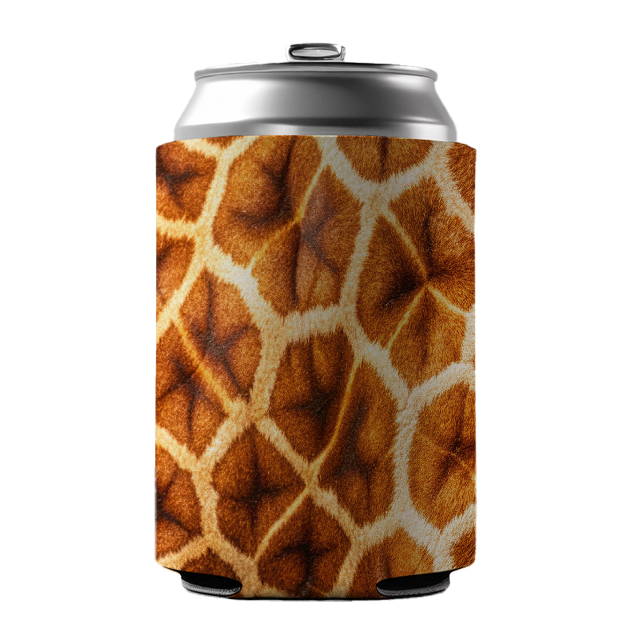 Giraffe Hide Fur Pattern Can Cooler Beer Soda Drink Insulated Holder Sleeve Hugger
