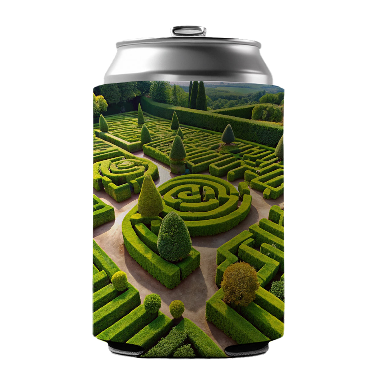 Hedge Garden Maze Can Cooler Beer Soda Drink Insulated Holder Sleeve Hugger