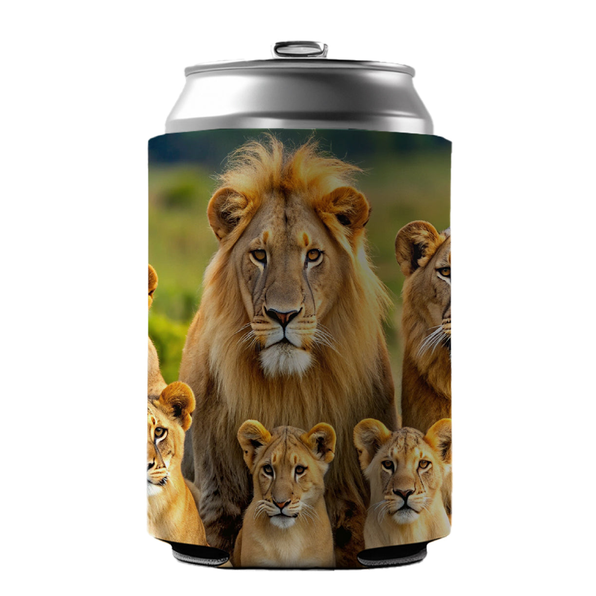 Lion Pride Family Can Cooler Beer Soda Drink Insulated Holder Sleeve Hugger