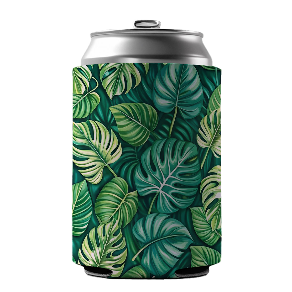 Monstera Leaves Pattern Can Cooler Beer Soda Drink Insulated Holder Sleeve Hugger