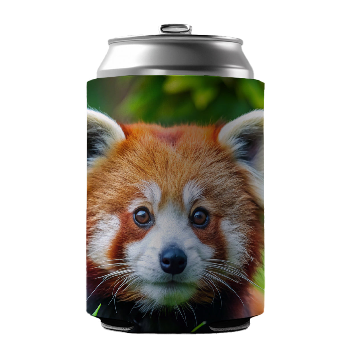 Red Panda Can Cooler Beer Soda Drink Insulated Holder Sleeve Hugger