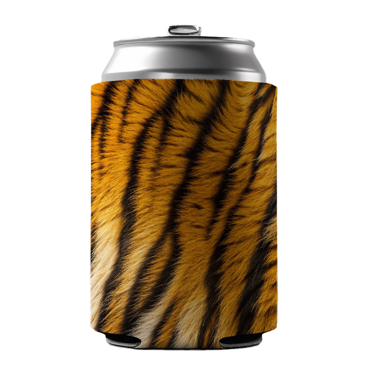 Tiger Stripes Fur Pattern Can Cooler Beer Soda Drink Insulated Holder Sleeve Hugger