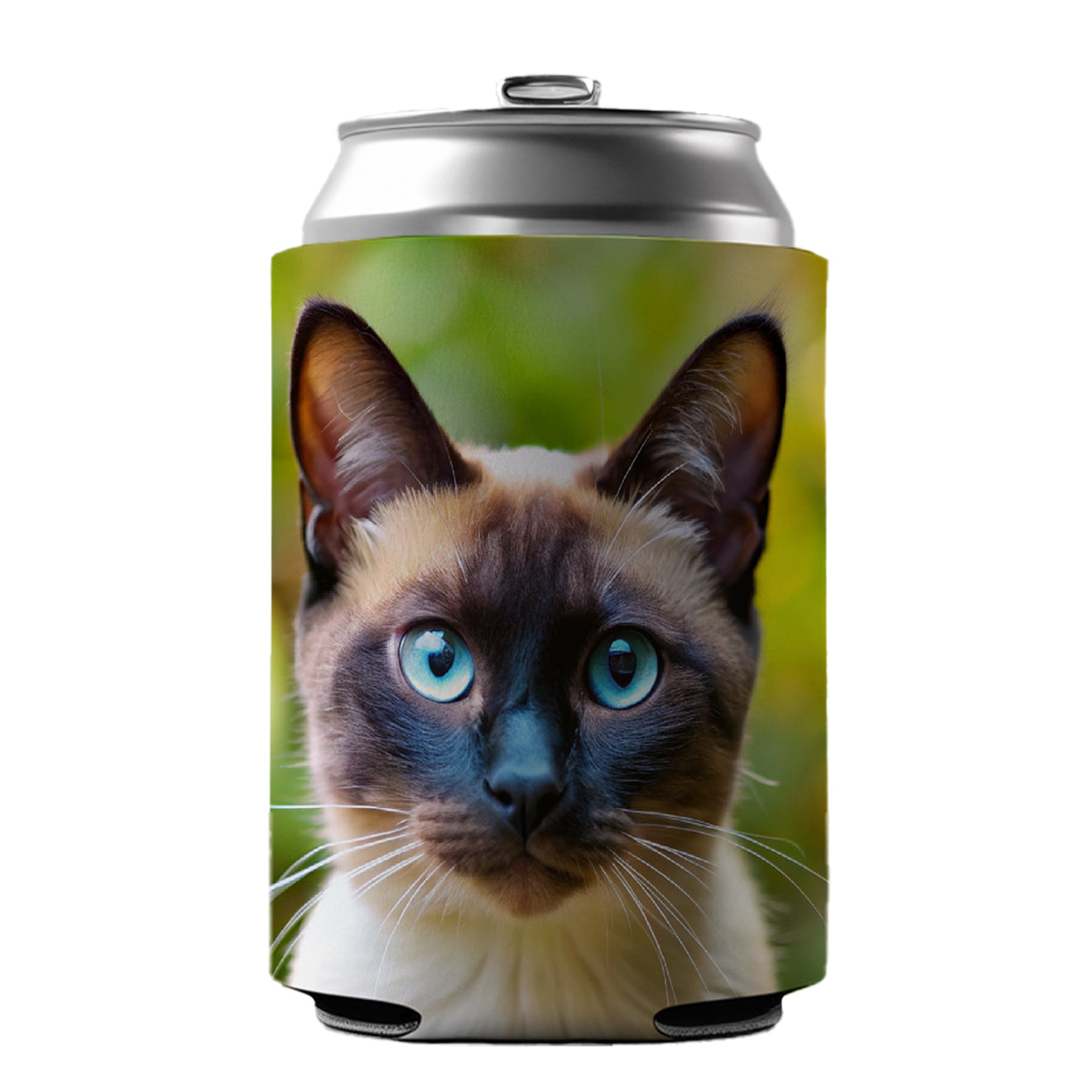 Siamese Cat Photo Can Cooler Beer Soda Drink Insulated Holder Sleeve Hugger
