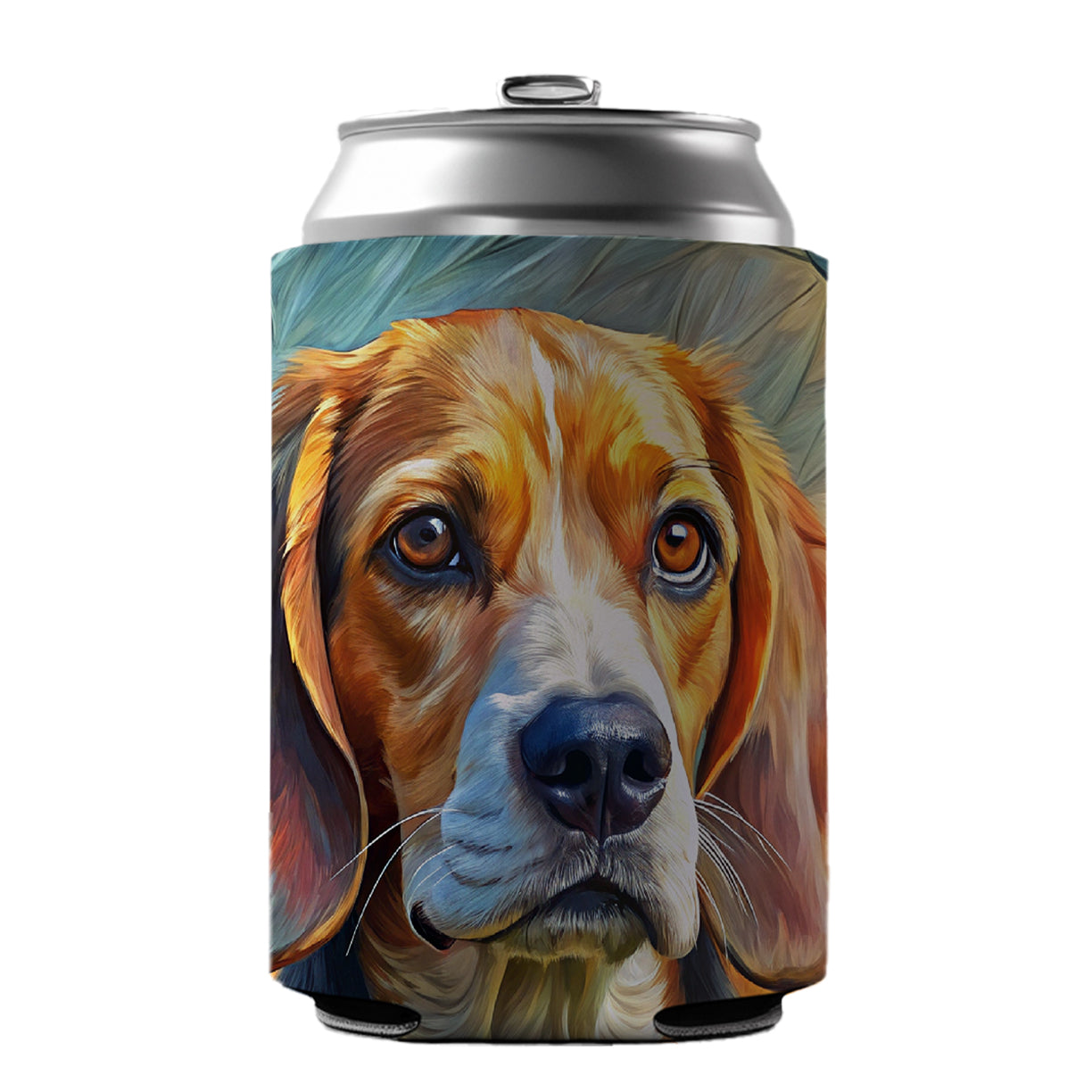 Beagle Dog Expressionism Art Can Cooler Beer Soda Drink Insulated Holder Sleeve Hugger