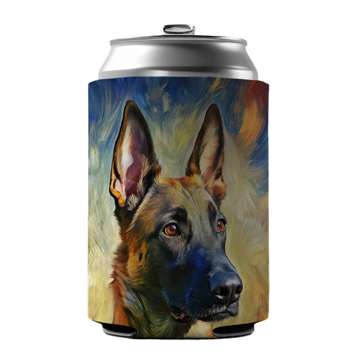 Belgian Malinois Dog Expressionism Art Can Cooler Beer Soda Drink Insulated Holder Sleeve Hugger