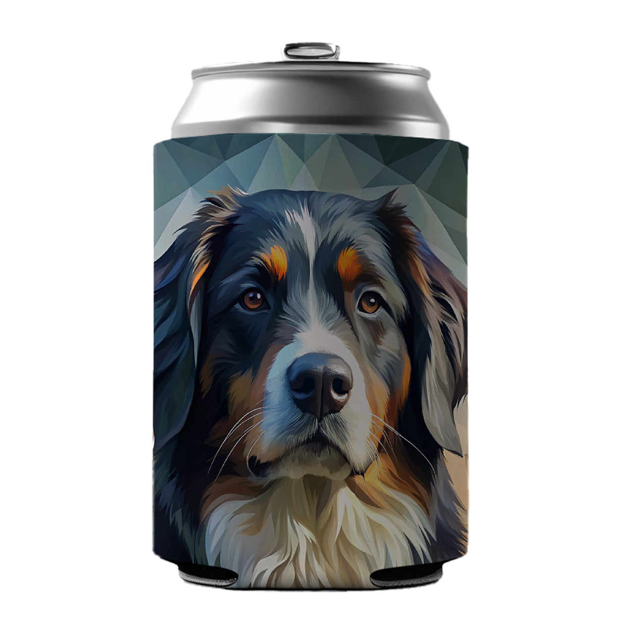 Bernese Mountain Dog Abstract Stylized Art Can Cooler Beer Soda Drink Insulated Holder Sleeve Hugger
