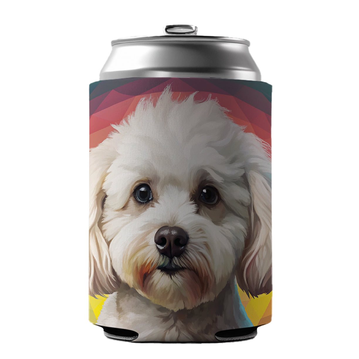 Bichon Frise Dog Contemporary Art Can Cooler Beer Soda Drink Insulated Holder Sleeve Hugger