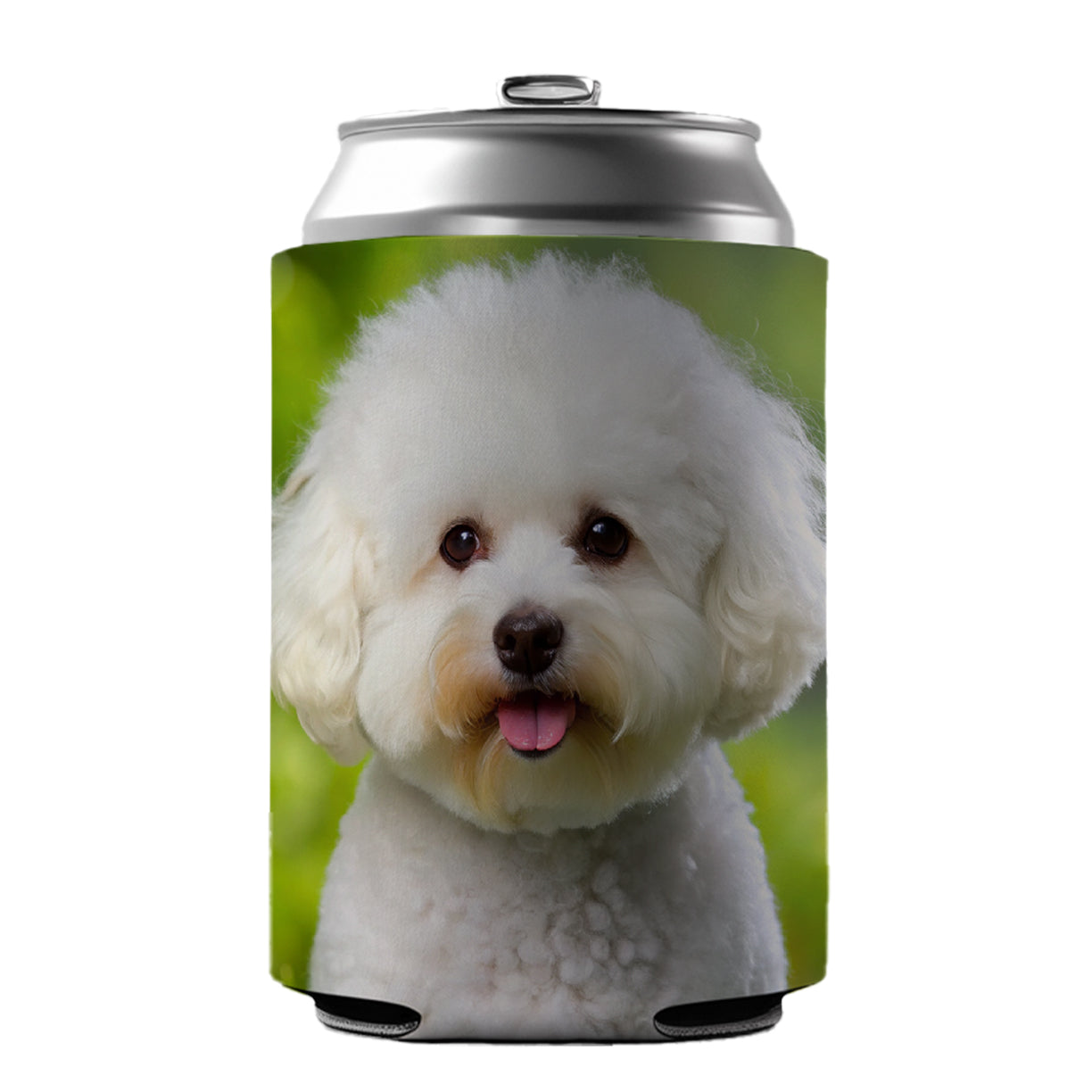 Bichon Frise Dog Photo Can Cooler Beer Soda Drink Insulated Holder Sleeve Hugger