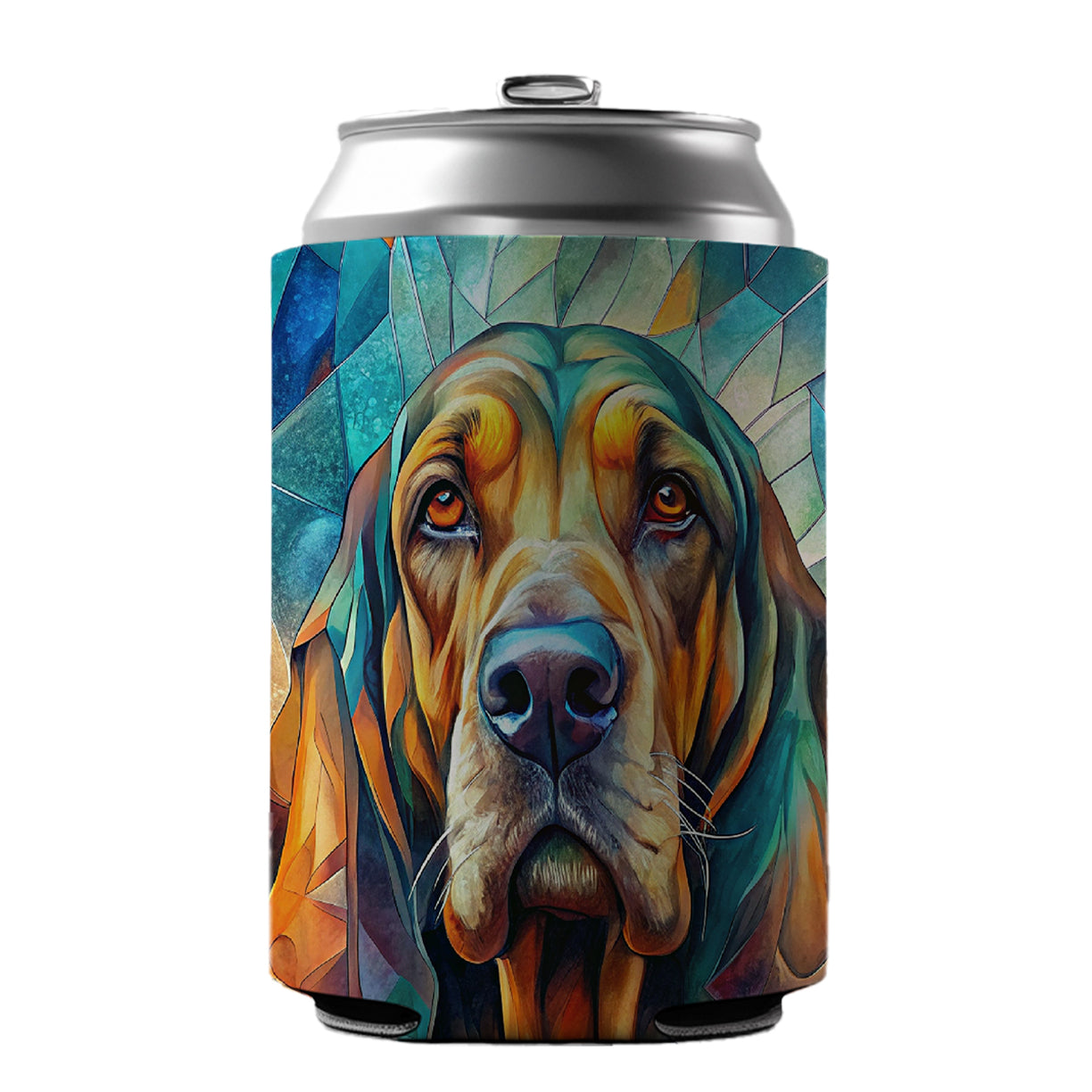 Bloodhound Dog Abstract Art Can Cooler Beer Soda Drink Insulated Holder Sleeve Hugger