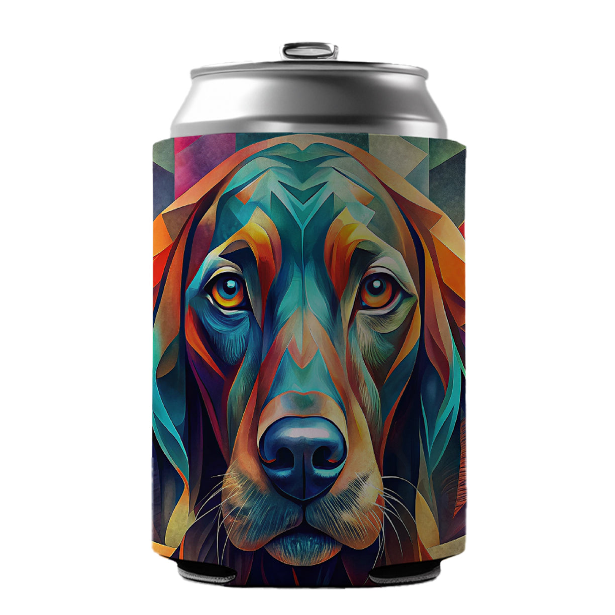 Bloodhound Dog Abstract Stylized Art Can Cooler Beer Soda Drink Insulated Holder Sleeve Hugger