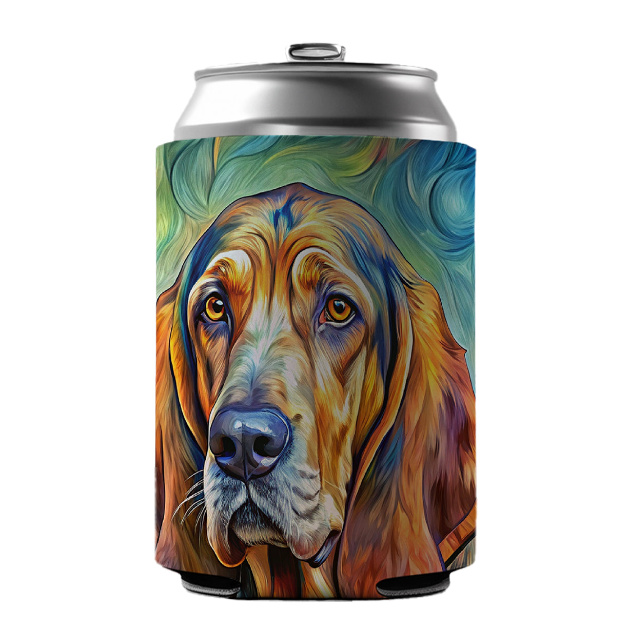 Bloodhound Dog Expressionism Art Can Cooler Beer Soda Drink Insulated Holder Sleeve Hugger