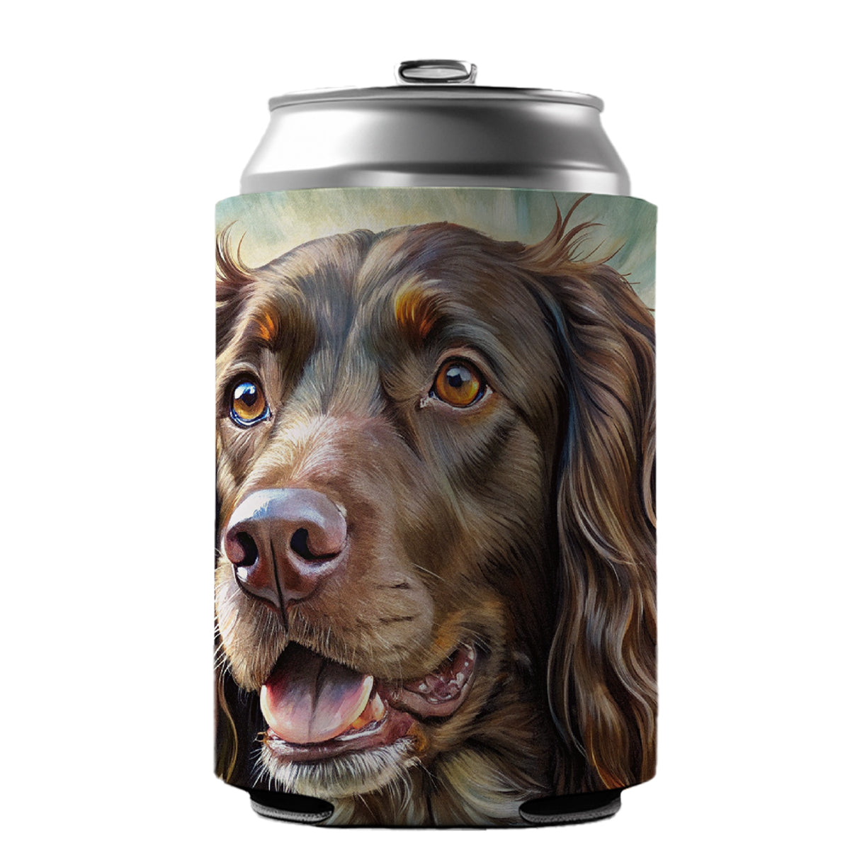 Boykin Spaniel Dog Illustration Can Cooler Beer Soda Drink Insulated Holder Sleeve Hugger