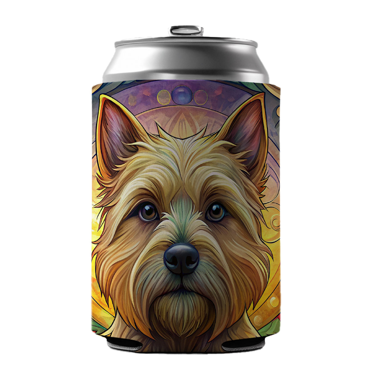 Cairn Terrier Dog Art Nouveau Can Cooler Beer Soda Drink Insulated Holder Sleeve Hugger