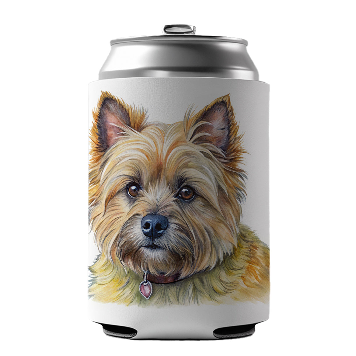 Cairn Terrier Dog Illustration Can Cooler Beer Soda Drink Insulated Holder Sleeve Hugger