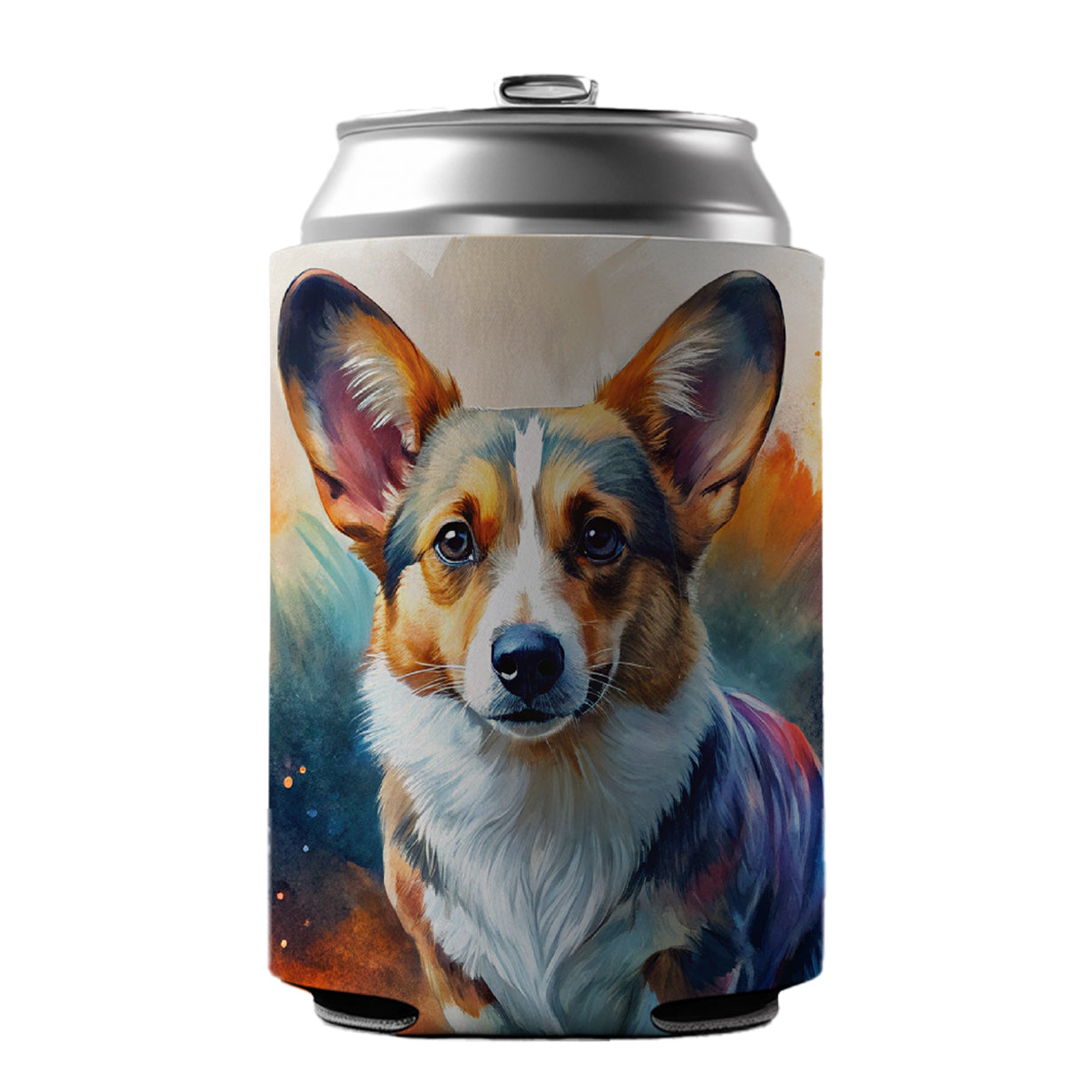 Cardigan Welsh Corgi Dog Contemporary Art Can Cooler Beer Soda Drink Insulated Holder Sleeve Hugger