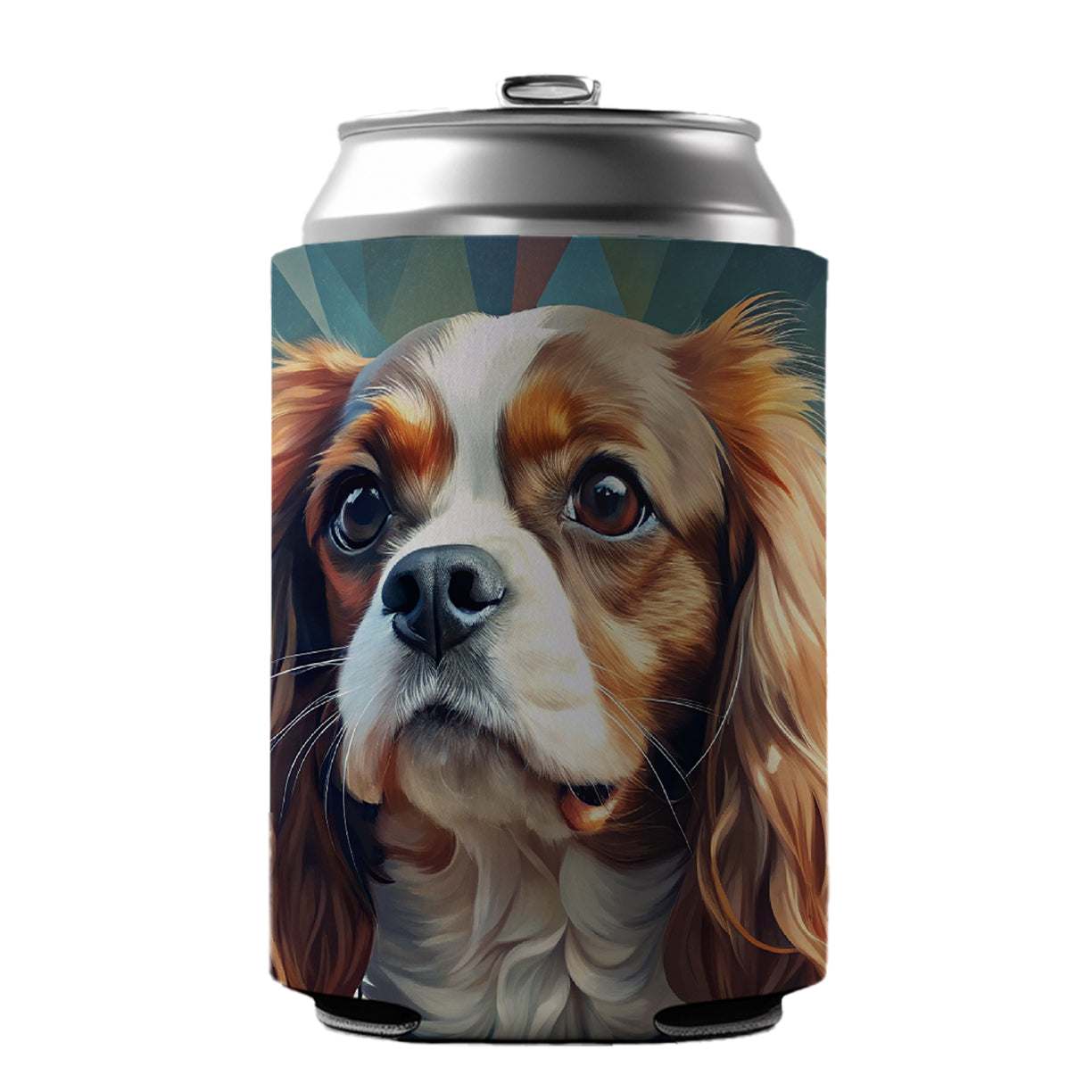Cavalier King Charles Spaniel Dog Contemporary Art Can Cooler Beer Soda Drink Insulated Holder Sleeve Hugger