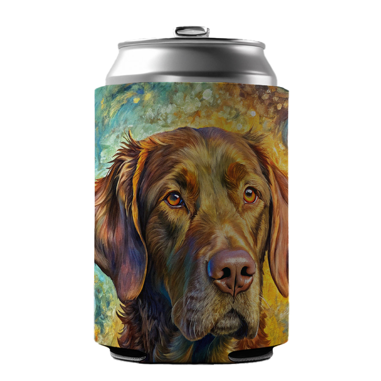 Chesapeake Bay Retriever Dog Abstract Art Can Cooler Beer Soda Drink Insulated Holder Sleeve Hugger