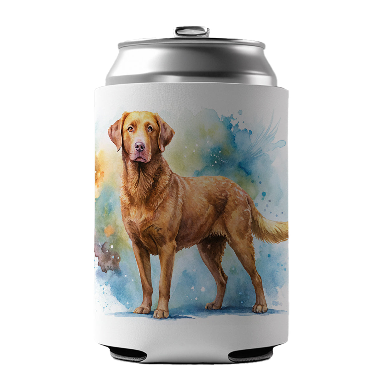 Chesapeake Bay Retriever Dog Watercolor Style Can Cooler Beer Soda Drink Insulated Holder Sleeve Hugger