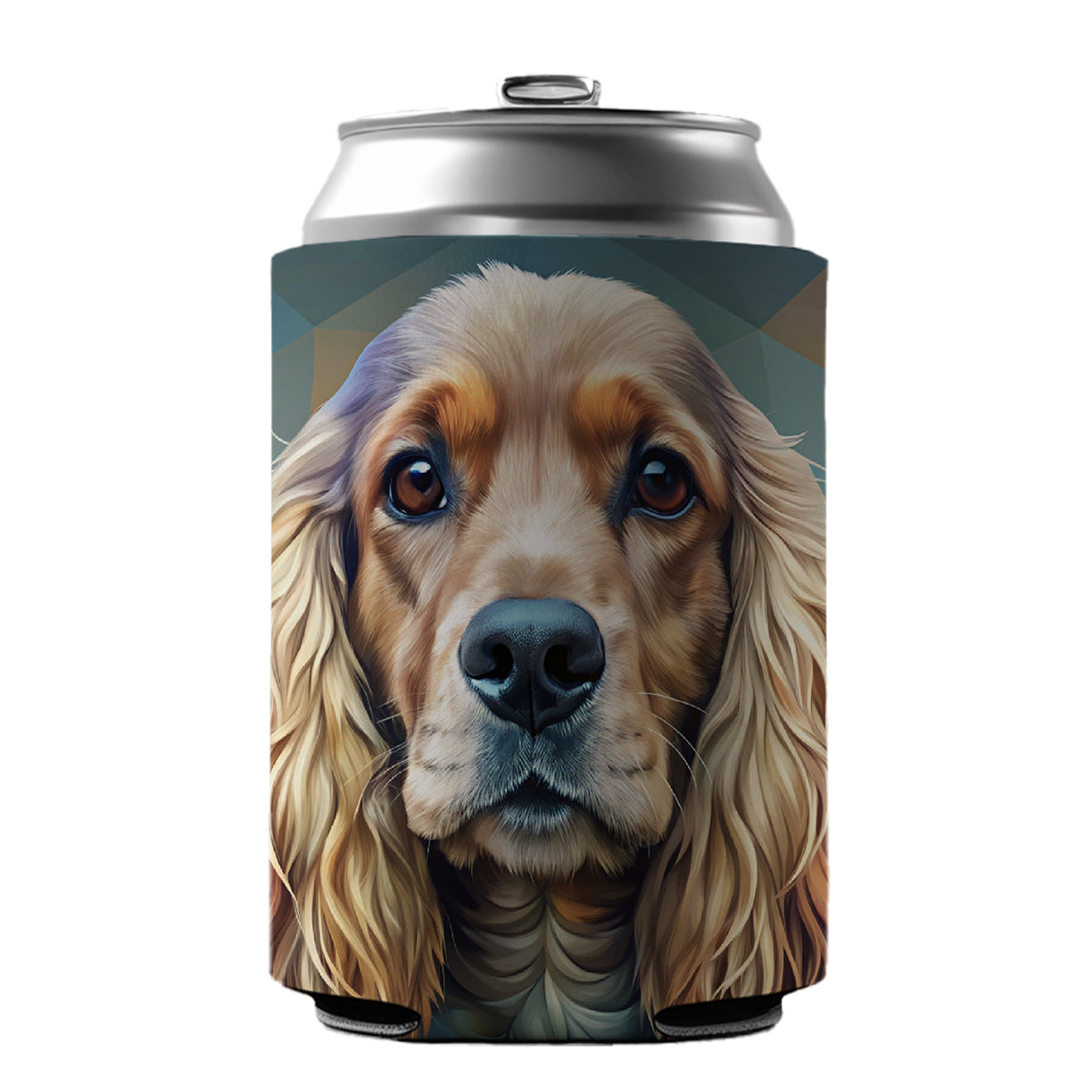English Cocker Spaniel Dog Contemporary Art Can Cooler Beer Soda Drink Insulated Holder Sleeve Hugger