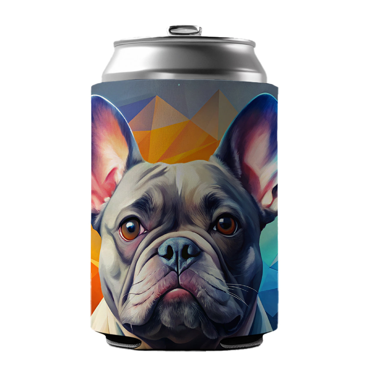 French Bulldog Frenchie Dog Contemporary Art Can Cooler Beer Soda Drink Insulated Holder Sleeve Hugger