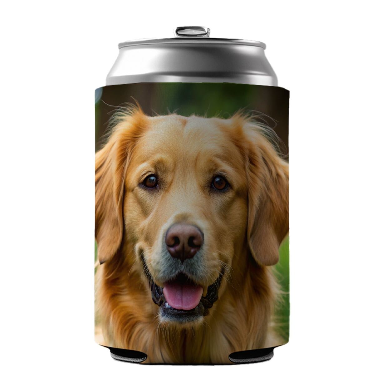 Golden Retriever Dog Photo Can Cooler Beer Soda Drink Insulated Holder Sleeve Hugger