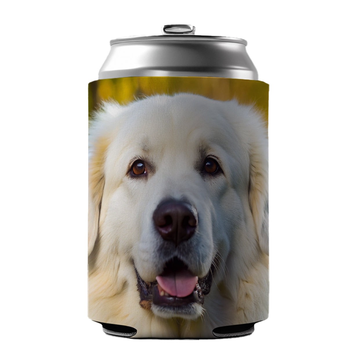 Great Pyrenees Dog Photo Can Cooler Beer Soda Drink Insulated Holder Sleeve Hugger