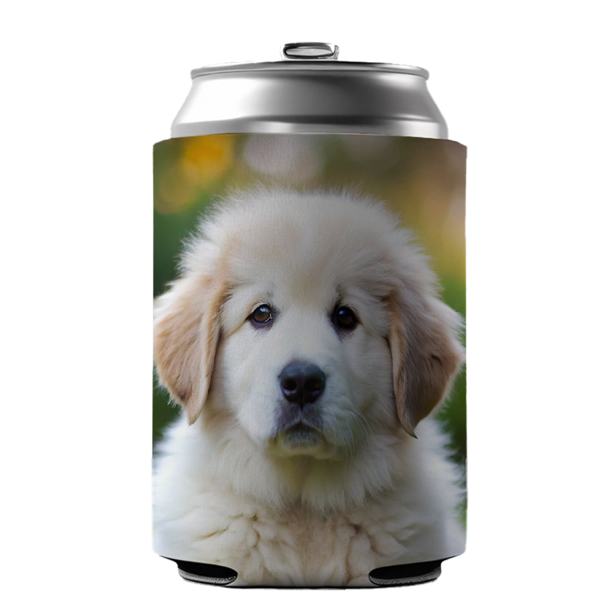 Great Pyrenees Dog Puppy Photo Can Cooler Beer Soda Drink Insulated Holder Sleeve Hugger