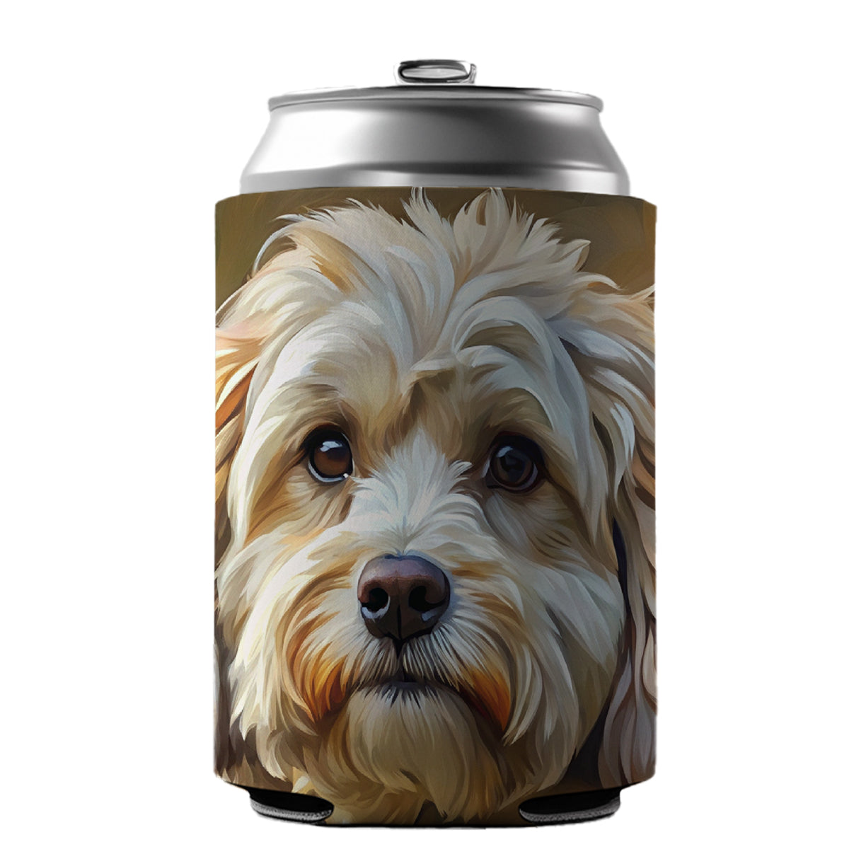 Havanese Dog Expressionism Art Can Cooler Beer Soda Drink Insulated Holder Sleeve Hugger