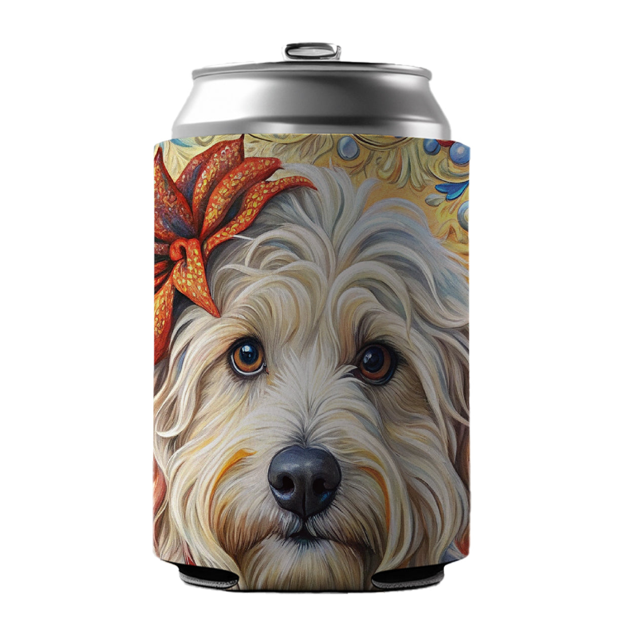 Havanese Dog French Bohemian Art Can Cooler Beer Soda Drink Insulated Holder Sleeve Hugger