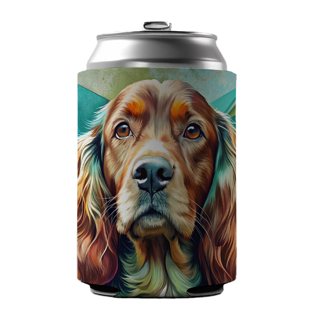 Irish Setter Dog Contemporary Art Can Cooler Beer Soda Drink Insulated Holder Sleeve Hugger