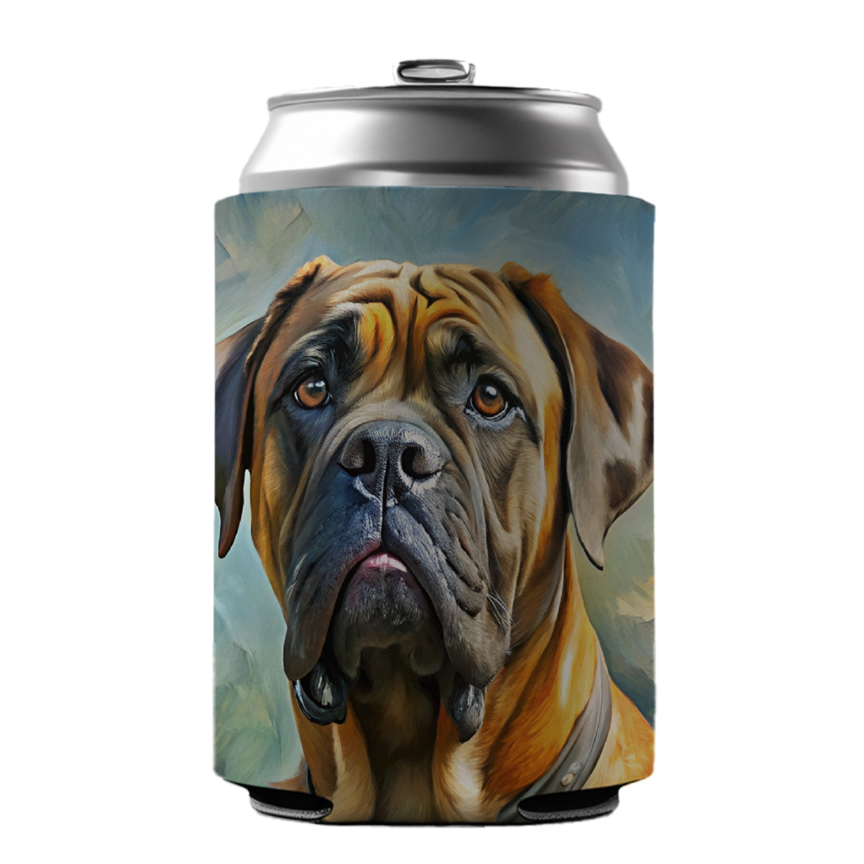 Mastiff Dog Expressionism Art Can Cooler Beer Soda Drink Insulated Holder Sleeve Hugger