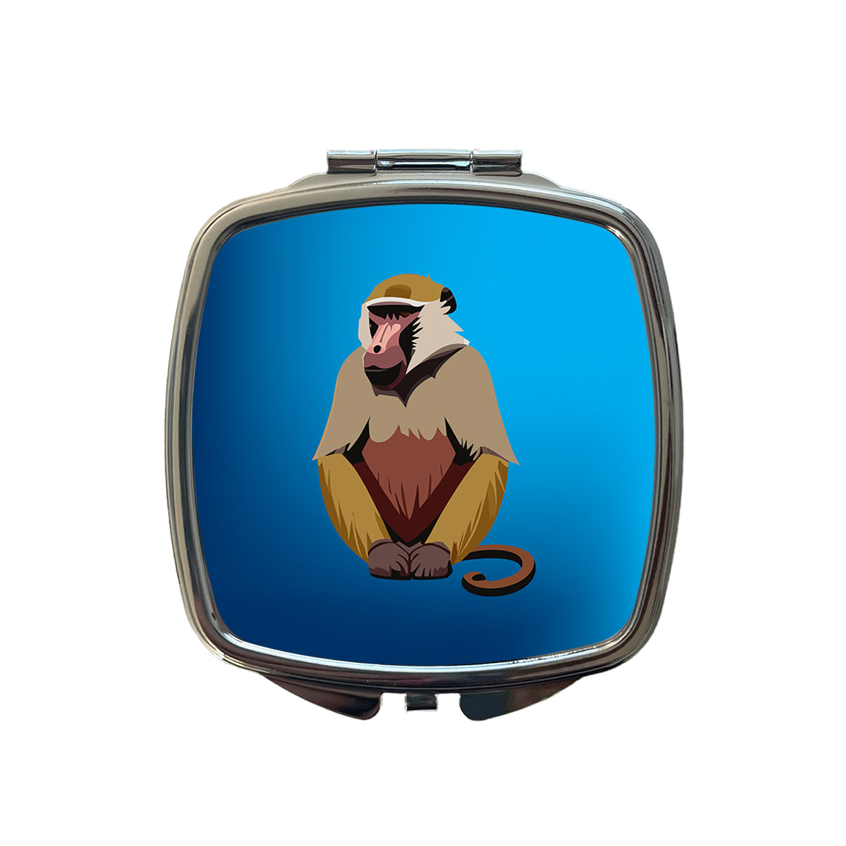Baboon Primate Africa Small Travel Purse Handbag Pocket Makeup Compact Mirror