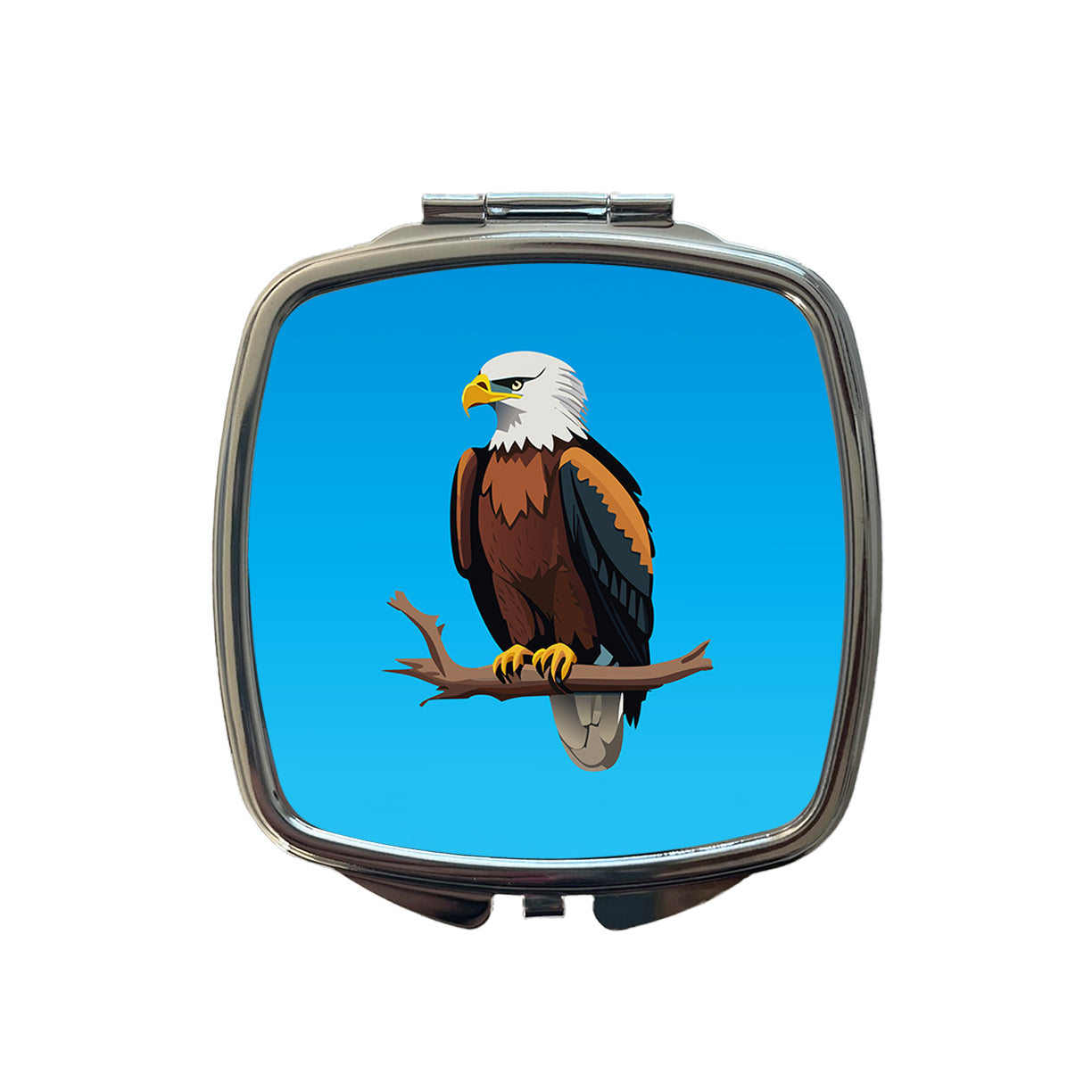 Bald Eagle on Branch Small Travel Purse Handbag Pocket Makeup Compact Mirror