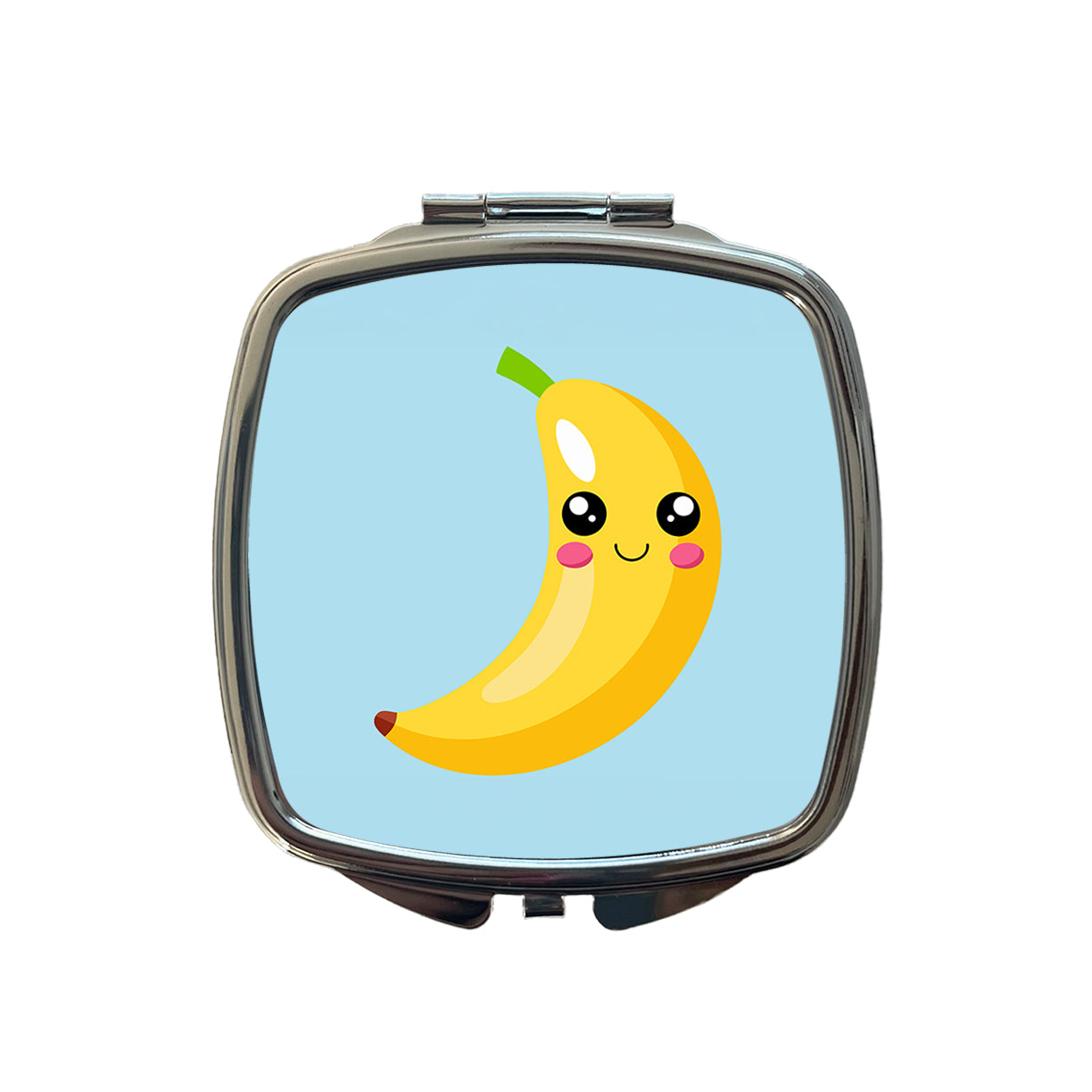 Banana Cute Happy Fruit Small Travel Purse Handbag Pocket Makeup Compact Mirror
