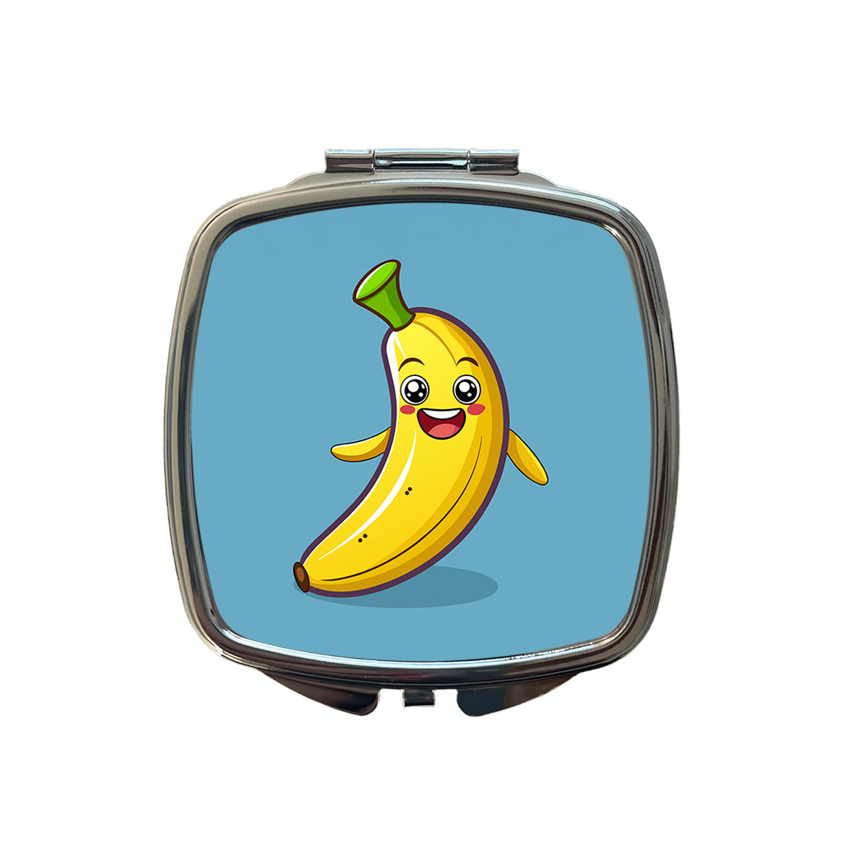 Banana Happy Fruit Small Travel Purse Handbag Pocket Makeup Compact Mirror
