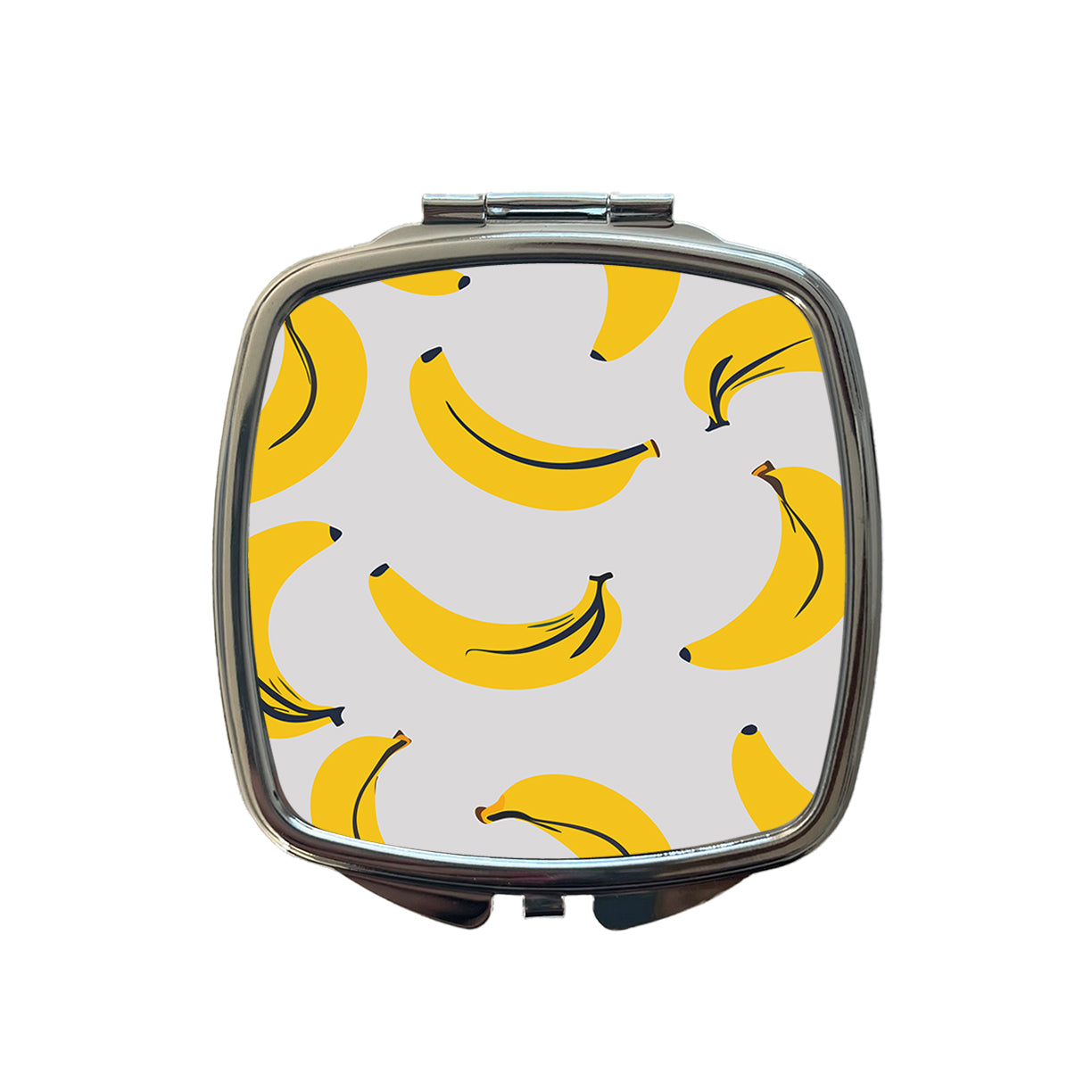Bananas Scattered Pattern Small Travel Purse Handbag Pocket Makeup Compact Mirror