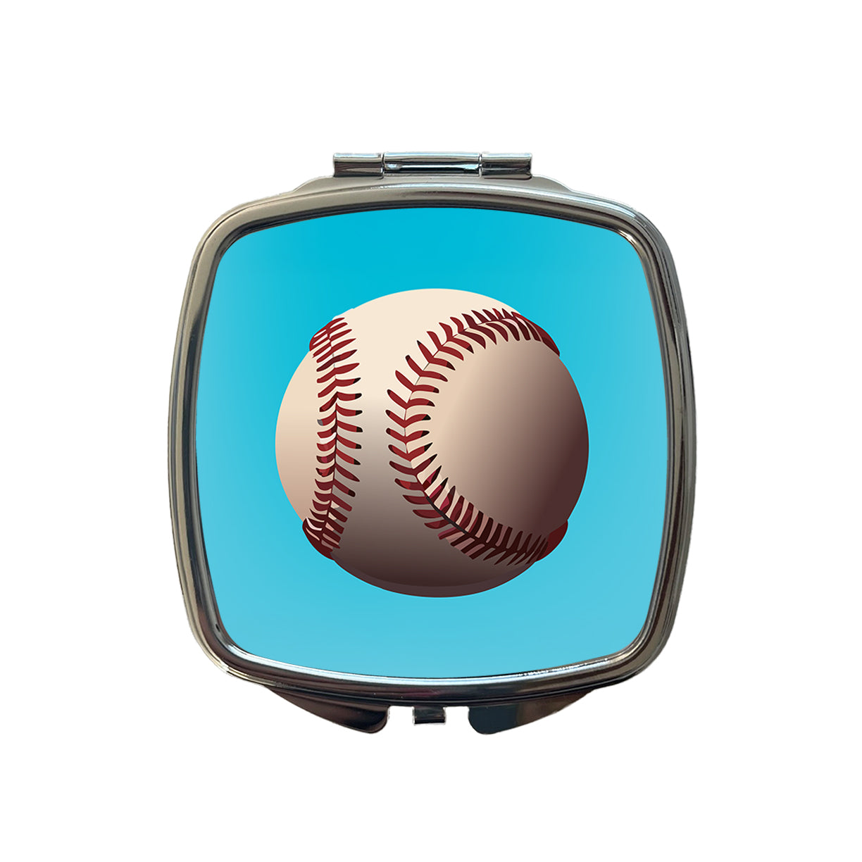 Baseball Base Ball Sport Small Travel Purse Handbag Pocket Makeup Compact Mirror