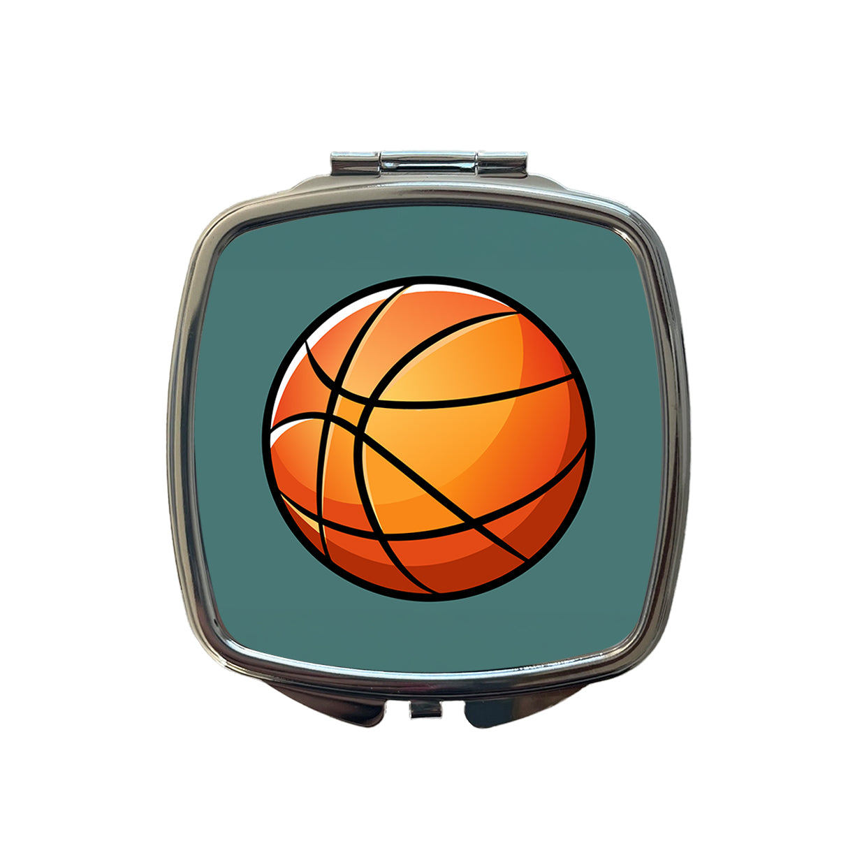 Basketball Ball Sport Small Travel Purse Handbag Pocket Makeup Compact Mirror