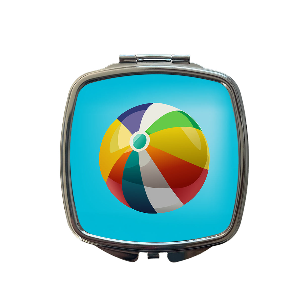 Beach Ball Colorful Small Travel Purse Handbag Pocket Makeup Compact Mirror