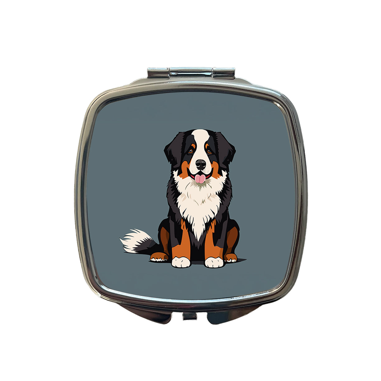 Bernese Mountain Dog Sitting Small Travel Purse Handbag Pocket Makeup Compact Mirror