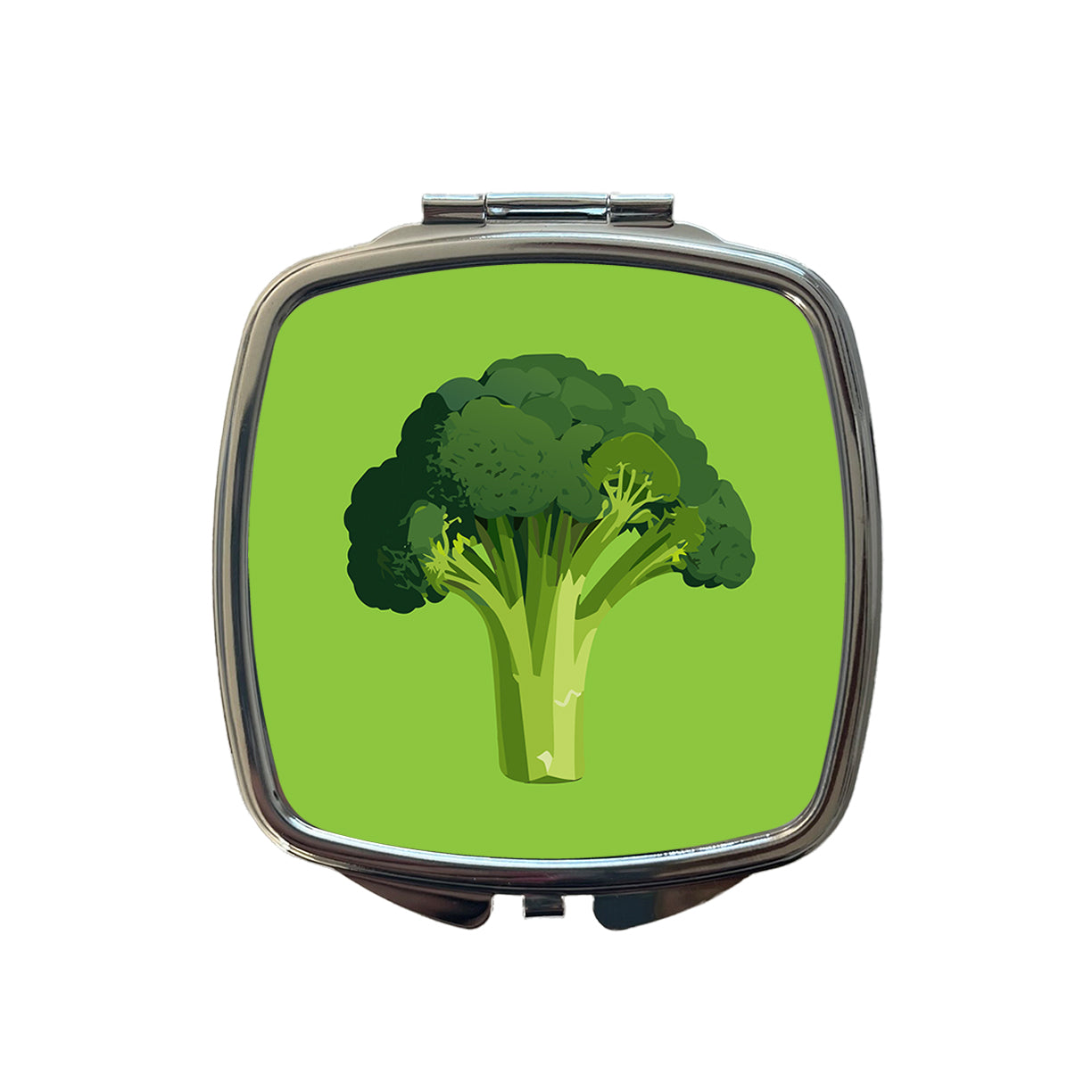 Broccoli Vegetable Vegan Vegetarian Small Travel Purse Handbag Pocket Makeup Compact Mirror